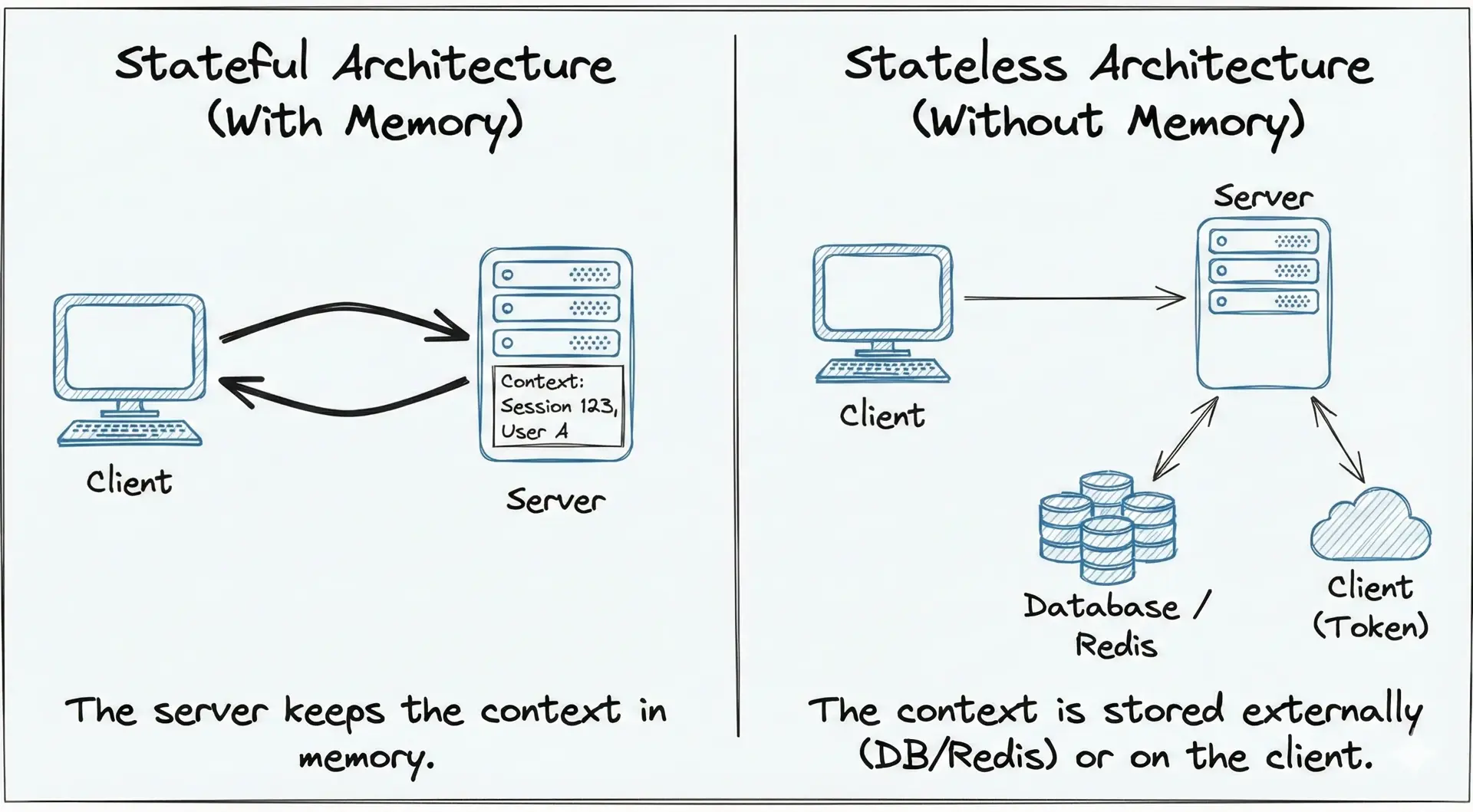 Stateless vs Stateful Diagram